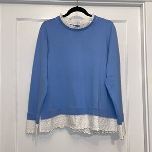 Boden Women’s Sweater with Eyelet Trim NWT